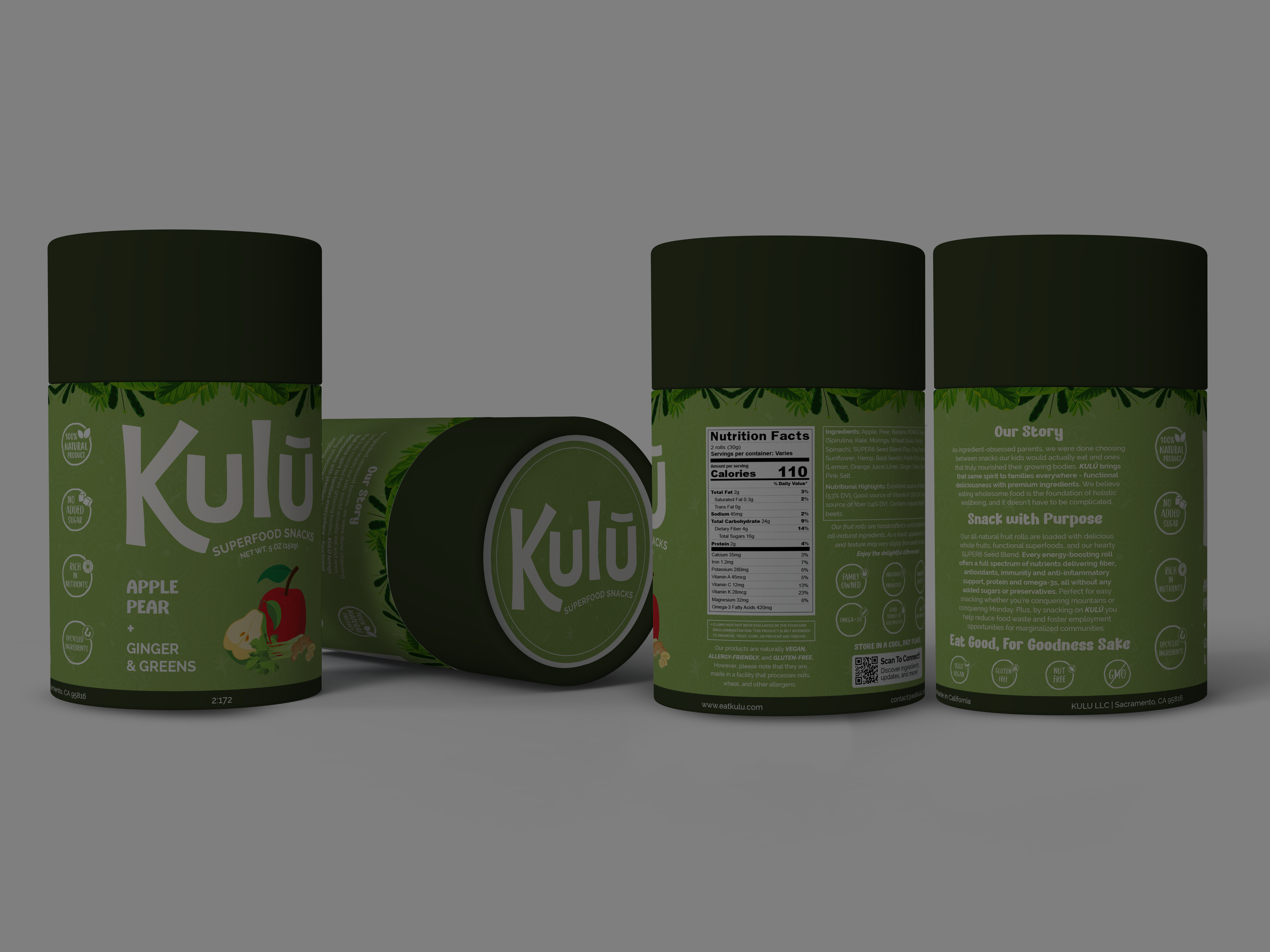 Apple Pear & Greens + Ginger - 10 Rolls