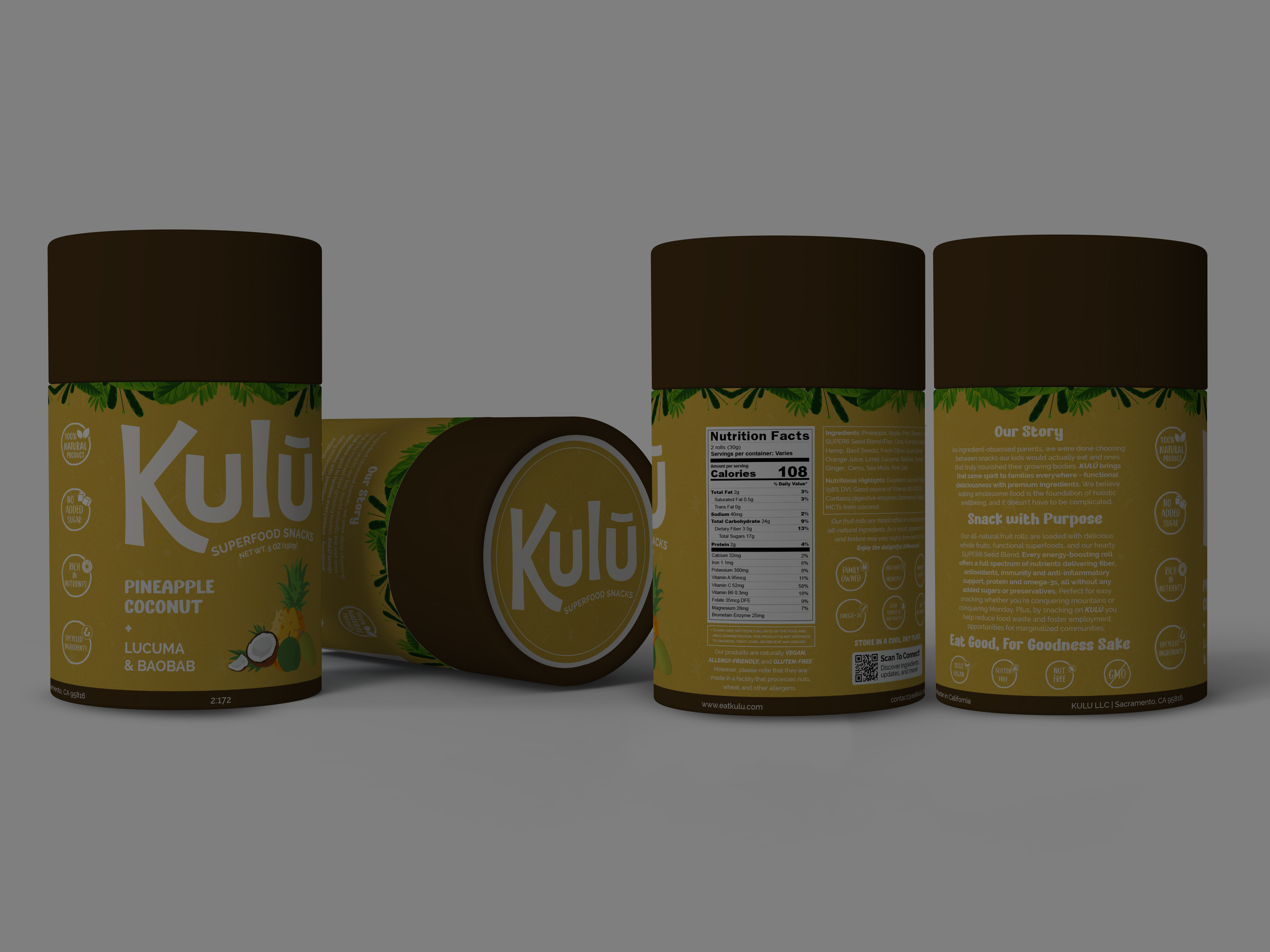 Pineapple Coconut & Lucuma + Baobab - 10 Rolls