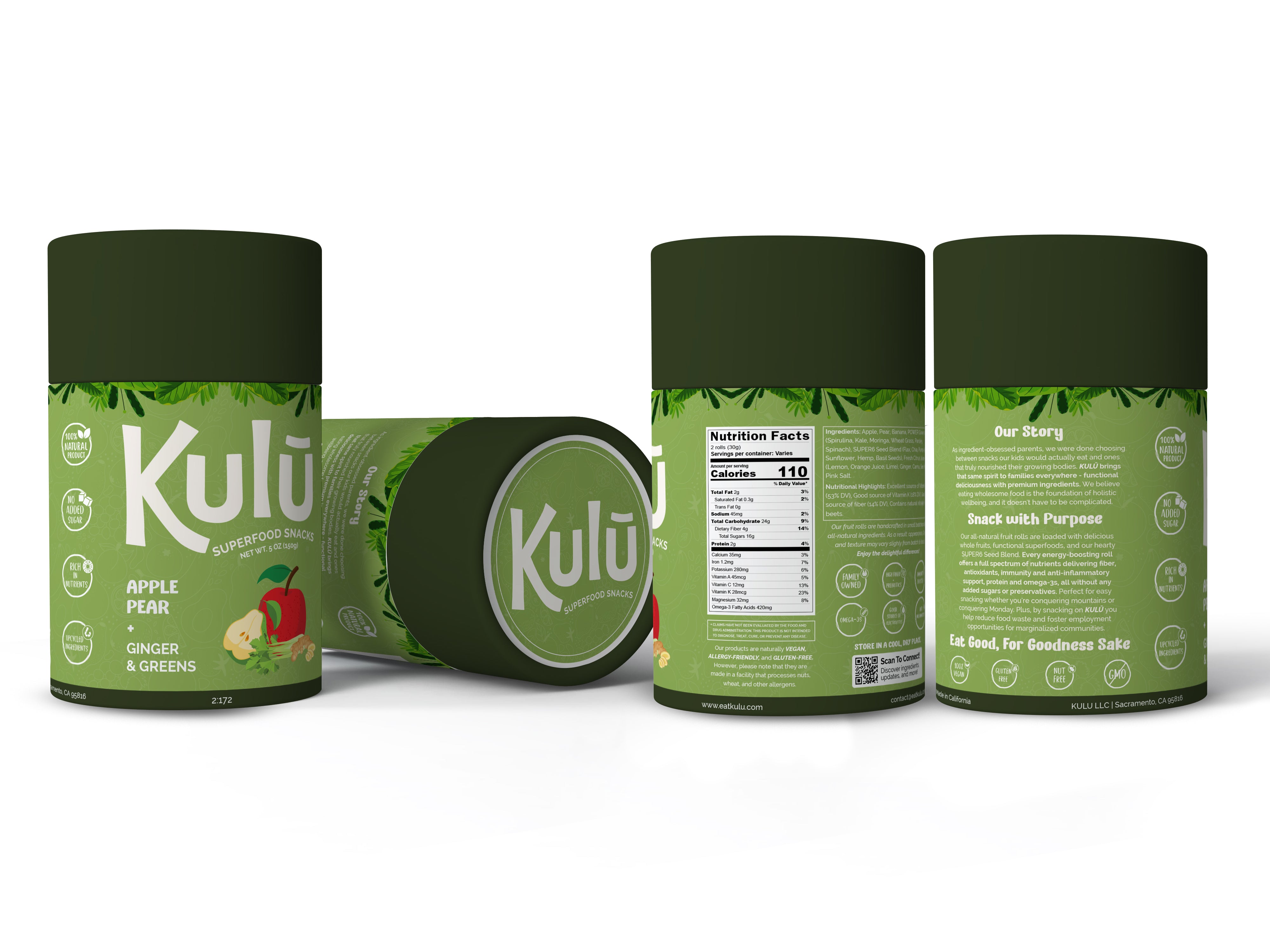 Apple Pear & Greens + Ginger - 10 Rolls