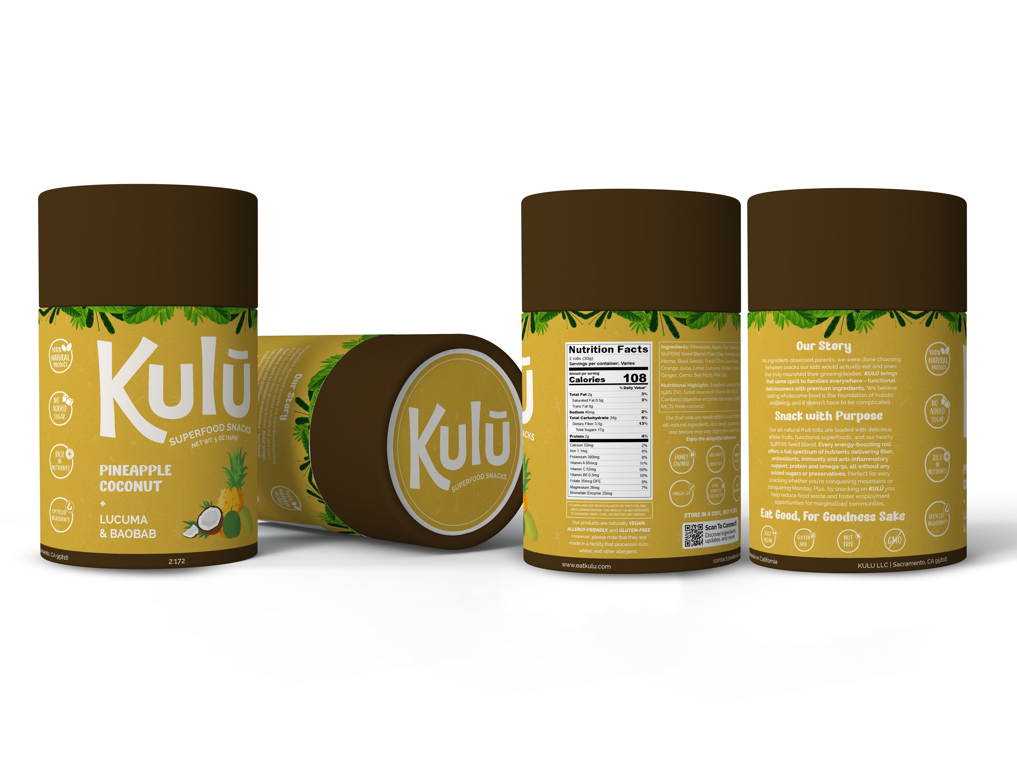 Pineapple Coconut & Lucuma + Baobab - 10 Rolls